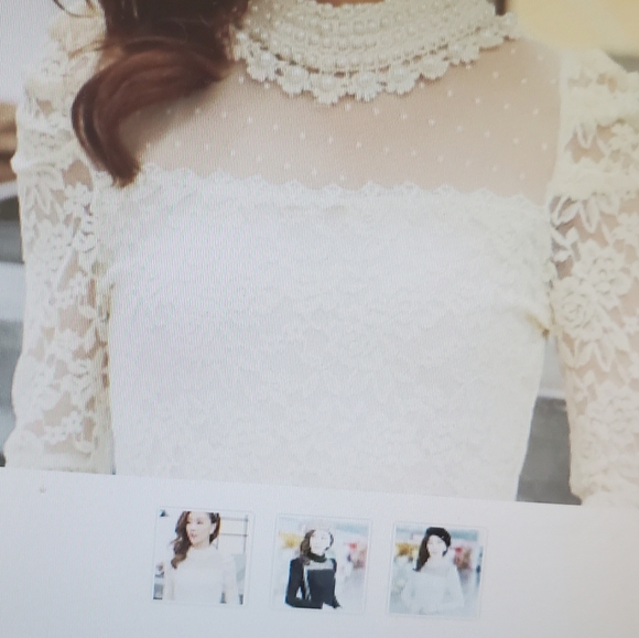 Beautiful white full sleeves blouse - Picture 6 of 6